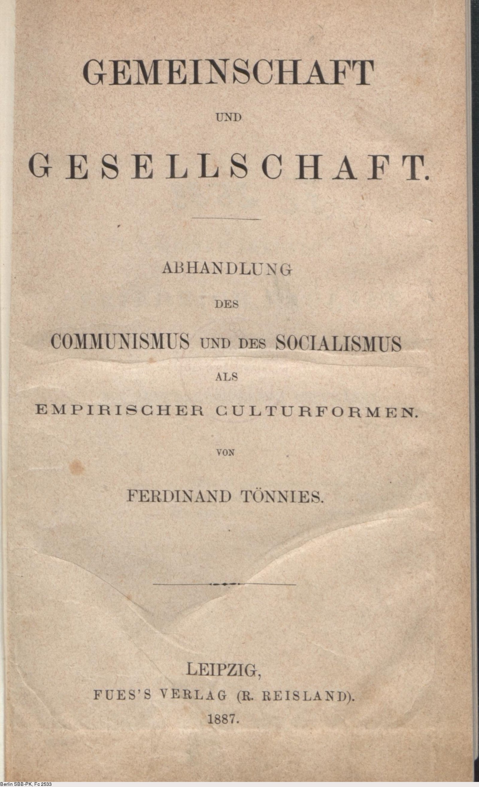 Gemeinschaft und Gesellschaft